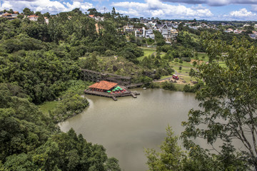 Fototapeta na wymiar Curitiba, Parana, Brazil, Tangua Park and city panoramic view