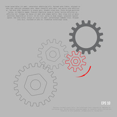 Business and industry concept. Gears. Infographic vector template