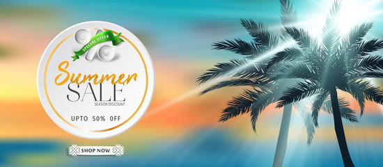 Fototapeta premium Summer sale banner