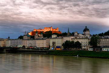 Naklejka premium City view of Salzburg.