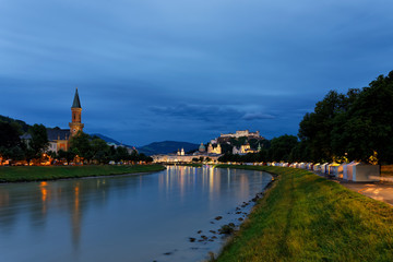Obraz premium City view of Salzburg.