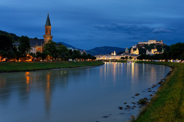 Fototapeta na wymiar City view of Salzburg.