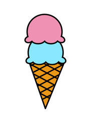 アイス(二段、ﾐﾝﾄ＋ｽﾄﾛﾍﾞﾘｰ)