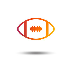 American football sign icon. Team sport game symbol. Blurred gradient design element. Vivid graphic flat icon. Vector