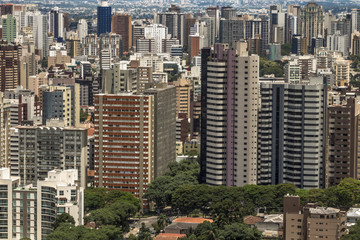 Naklejka premium Skyline of Curitiba city in Parana State