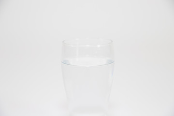 Water glass isolated on white