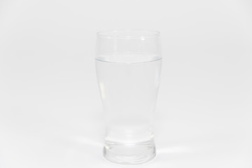 Water glass isolated on white