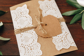 Craft wedding invitation card
