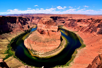 Horseshoe bend on Colorado river in Arizona