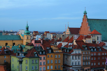 Naklejka na ściany i meble la vielle ville de Varsovie en Pologne