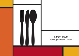 Restaurant menu geometric modern vector background.