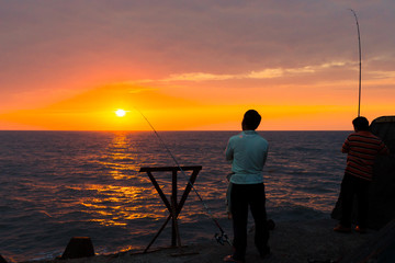 Evening sea sunset in Taiwan