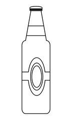 german beer bottle over white background, vector illustration