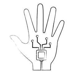 wired gloves icon over white background, vector illustration