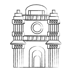 Berlin Cathedral icon over white background, vector illustration