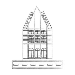 saint pierre cathedral icon over white background, vector illustration
