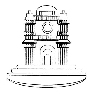 Berlin Cathedral icon over white background, vector illustration