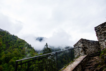 Stairs on the way to the Trabzon castle
