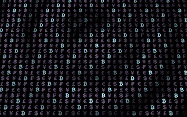 Bitcoin background. Cryptocurrency 3D illustration. Digital currency symbol. Business concept