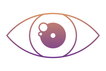 human eye icon over white background, vector illustration