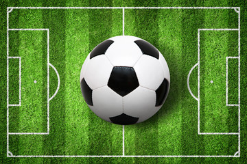 Ball auf dem Fussballplatz