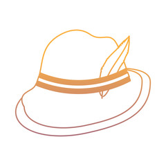 german alpine hat over white background, vector illustration