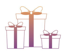 gift boxes icon over white background, vector illustration