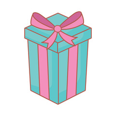 gift box icon over white background, colorful design. vector illustration
