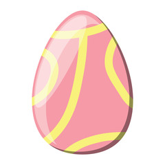 easter egg icon over white background, colorful design. vector illustration
