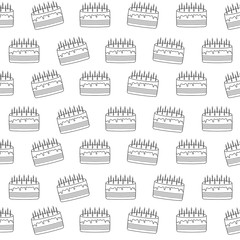 Background of birthday cake pattern, vector illustration