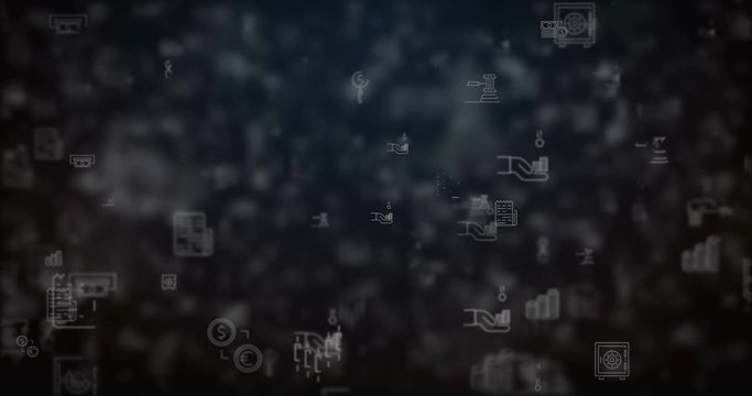Loop moved finance icons background