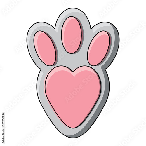 Download "rabbit footprint over white background, colorful design ...