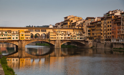 ponte Vecchio over river Arno, Florence, Italy