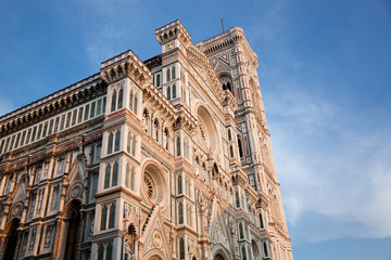 Fototapeta na wymiar detail of Florence Duomo. Basilica di Santa Maria del Fiore (Basilica of Saint Mary of the Flower) in Florence, Italy