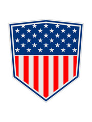 schild wappen emblem usa vereinigte staaten amerika 3 farben nation blau weiß rot flagge design logo cool