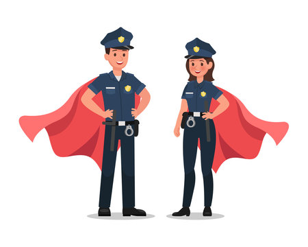 police character vector design no9