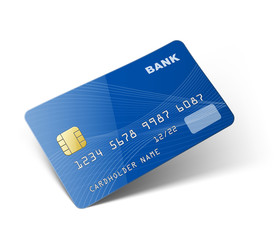 Credit card isolated on white background. Vector illustration ready to use for your design. EPS10.