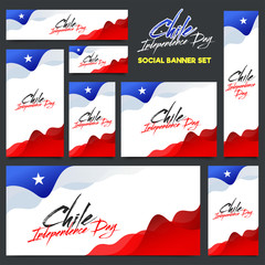 Obraz na płótnie Canvas Independence Day of Chile Background Design.