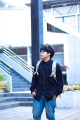 Obraz premium HandSome Southeast Asian Traveler