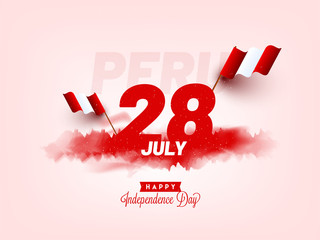 Independence Day of Peru Celebration Background. - obrazy, fototapety, plakaty