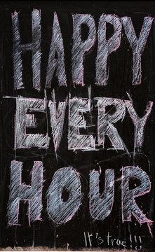 New York City, New York, Feb 14, 2018: Happy Every Hour