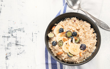 Bowl of oatmeal porridge