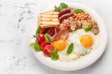 Traditional full english breakfast
