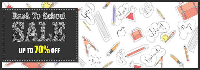 Back to School, Web Banner Design.