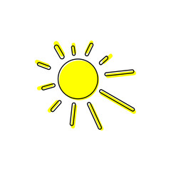Sun vector icon