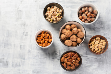 Obraz na płótnie Canvas Different kinds of nuts