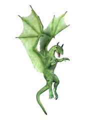 Fototapeta premium 3D Fantasy Fantasy Dragon na białym tle