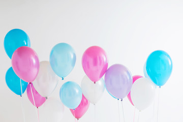 balloons on white background - obrazy, fototapety, plakaty