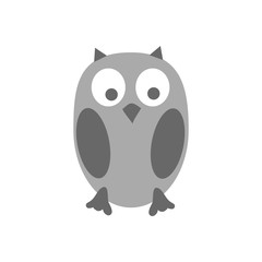 Cute owl. Isolated on white background. Vector illustration.