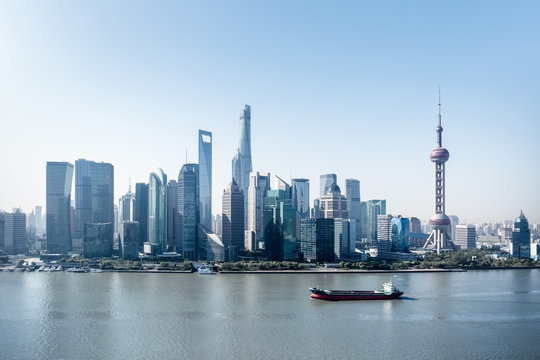 modern shanghai skyline